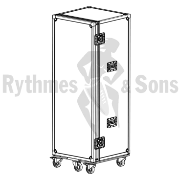 Wardrobe flight case with rod for hangers