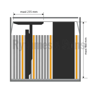 Flight-⁠case OpenRoad®+cloisons pour 1 à 2 écrans de 15" à 24"