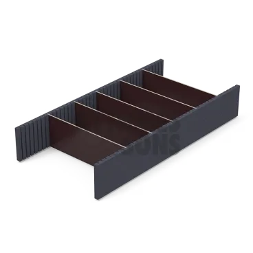 Kit de cloisons amovibles pour bac H200 Largeur 1200 mm