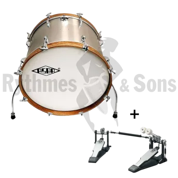 24"x14" ASBA Simone metal Bass Drum+YAMAHA Double Pedal
