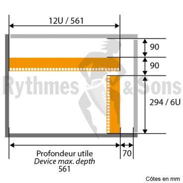 Régie 19" OPENROAD® à poser 6Ux12U