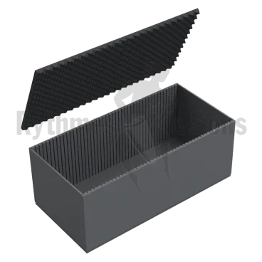 Capitonnage mousse rainurée pour malle 1000x500xH400