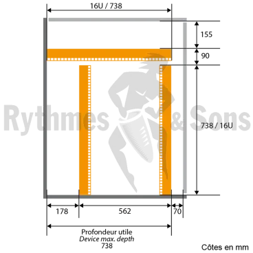 Régie 19" OPENROAD® 16Ux16U