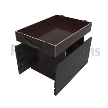 Produit Côtés rainurés composite + 2 cloisons + bac pour malle 800x600xH600 Image