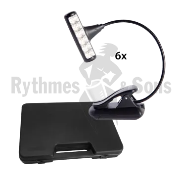 Set of 6 MIGHTY BRIGHT "Hammer Head" LED Lights + Case