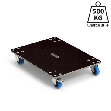 Plateau roulant Légère 800x600xE15mm Roul. Ø100