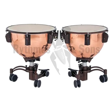 Lot de 2 timbales Adams Révolution cuivre martelé parabolique 26 et 29"