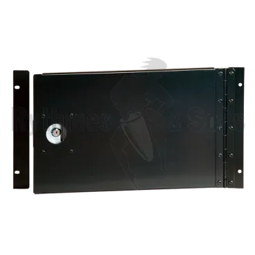 Black 19" rack door 6U