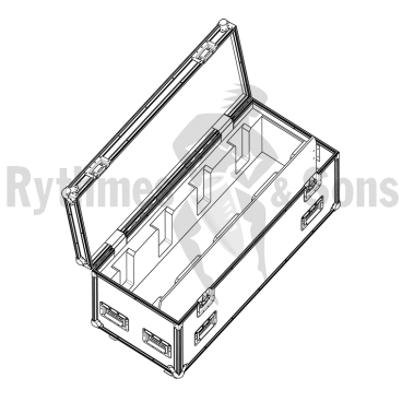 Produit Flight-⁠case pour 4 lyres CHAUVET Rogue R2 Wash OU Rogue R2X Wash Image