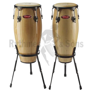 Pair of STAGG Ø10"+11" congas - separate baskets