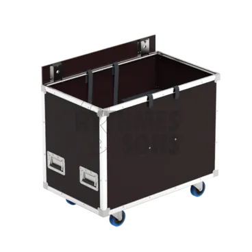 Flight-⁠case OpenRoad®+cloisons pour 1 à 2 écrans de 22" à 32"