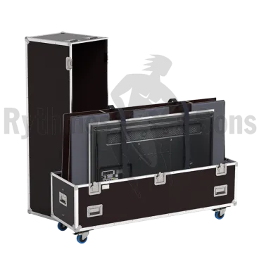 Flight-⁠case Classique pour 1 à 2 écrans de 54" à 75"