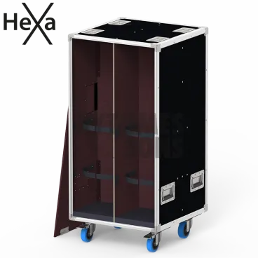 Flight-⁠case OPENROAD® pour 4 projecteurs de découpes Source Four LED 2 LUSTR+Zoom, Source Four LED 3  LUSTR+Zoom ETC