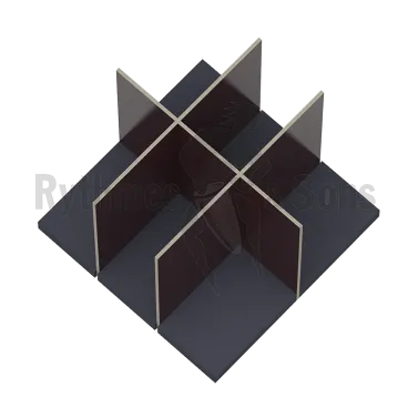 3x2 compartiments bois + mousse dans le fond pour malle 600x600xH600