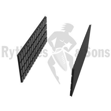 2 cotés rainurés composite pour malle L800xH600