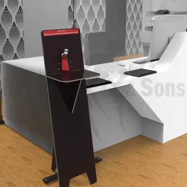 Pupitre d'accueil pour gel hydro alcoolique