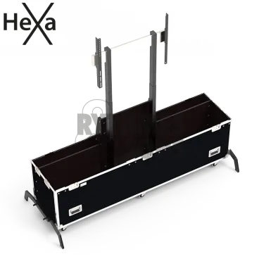Flight-case Classique avec élévateur électrique pour écran 75" à 98"