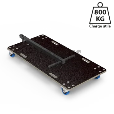 Chariot manutention pliable Polyvalente 1200x600xE21mm Roul. Ø100