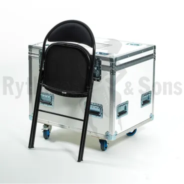 RYTHMES & SONS LILA® I Chaise pliante tissu noir