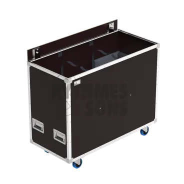 Flight-⁠case OpenRoad®+cloisons pour 1 à 2 écrans de 32" à 42"