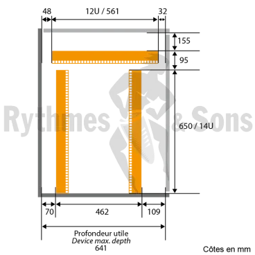 Régie 19" OPENROAD® inclinable 14Ux12U