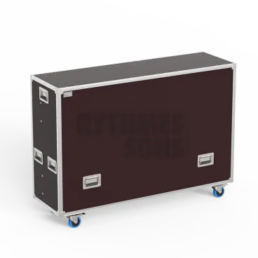 Flight-case OPENROAD® avec élévateur électrique pour écran 55" à 65"