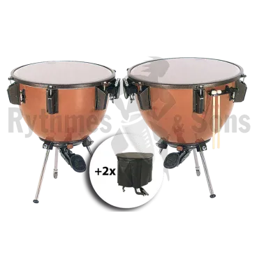 Jeu de 2 timbales ADAMS Universel 29" + 26" + housse