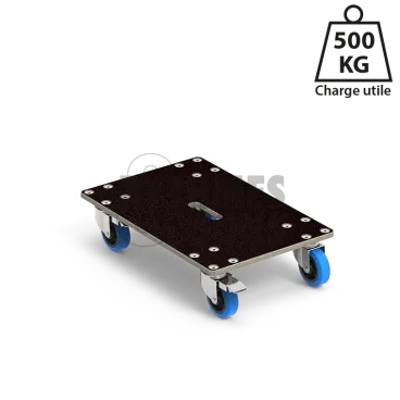 Plateau roulant Légère 600x400xE15mm Roul. Ø100