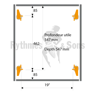 OPENROAD® shock mounted rack 8U depth 530mm