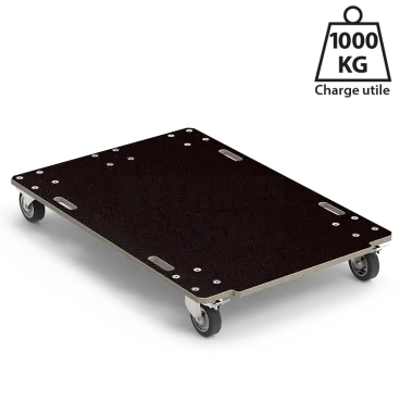Plateau roulant Forte 1200x800xE21mm Roul. Ø125