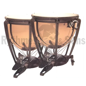 Set of 2 timpanies PREMIER Concert Polished parabolic copper kettle 25"+28"