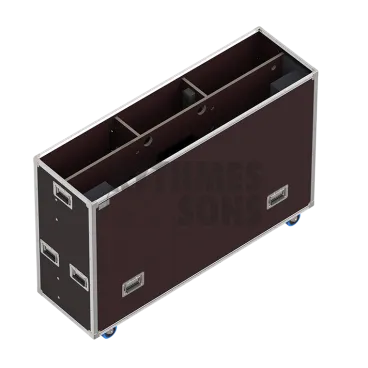 Flight-case OPENROAD® avec élévateur électrique pour écran 55" à 65"