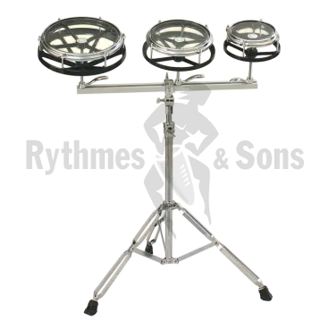 Set of 3 rototoms with stand