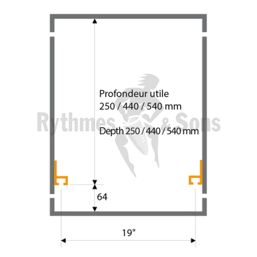 Classic Light 19" Rack 2U depth 440 mm