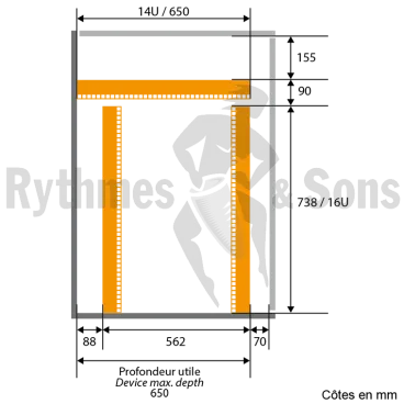 Régie 19" OPENROAD® 16Ux14U