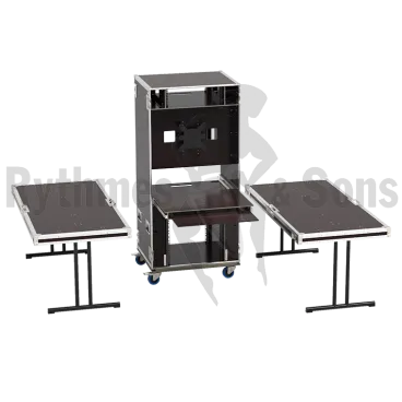 Produit Rack vidéo 19" 15U + tablette coulissante + support écran 32" + 2 tables Image
