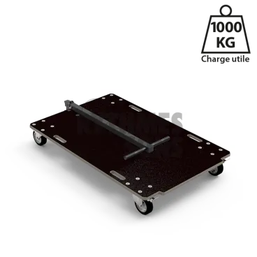 Chariot manutention pliable Forte 1200x800xE21mm Roul. Ø125