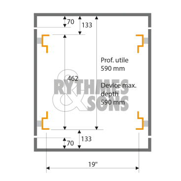 Heavy Classic shock mounted rack 32U depth 590mm