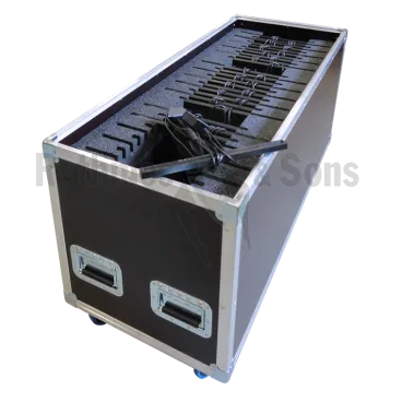 Flight case 30 éclairages 24 LED R&S