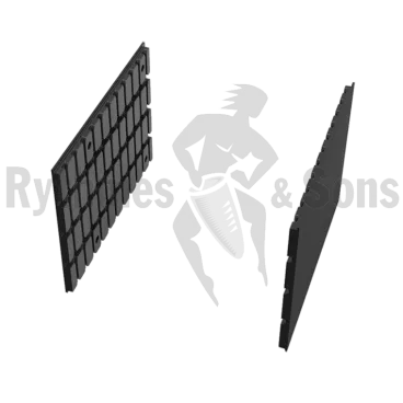 2 cotés rainurés composite pour malle L600xH600