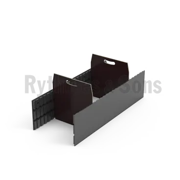 Côtés rainurés composite + 2 cloisons pour malle 1200x500xH500