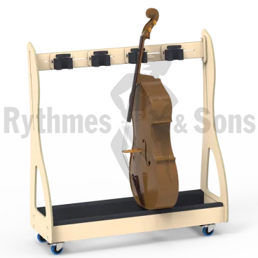 Produit RYTHMES & SONS Chariot ratelier OpalWhite pour 3 contrebasses ou 4 violoncelles Image