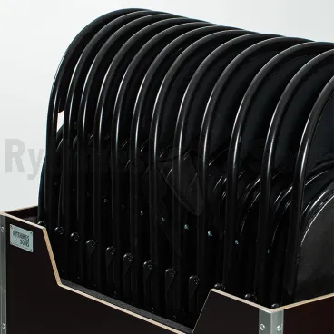 RYTHMES & SONS Set of 12 LILA® I Black fabric + trolley