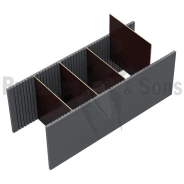 Produit Mousses rainurées adhésives + 4 cloisons amovibles pour malle 1200x400xH400 Image