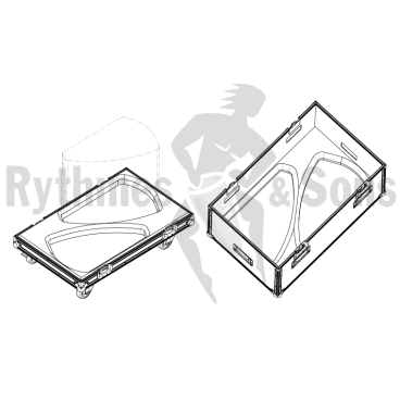 CODA CUE TWO Flight case for 2 loudspeakers