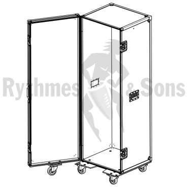 Wardrobe flight case with rod for hangers