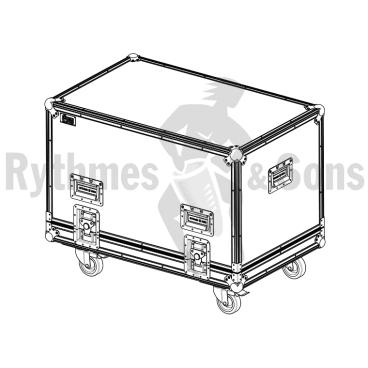 CODA CUE TWO Flight case for 2 loudspeakers