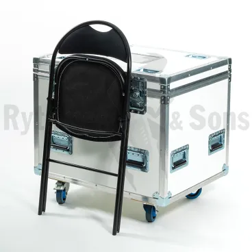 RYTHMES & SONS LILA® I Folding chair Black Fabric with handle