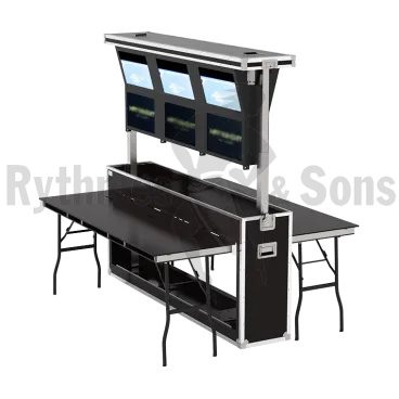 Telemetry flight case 6 seats and 12 monitors