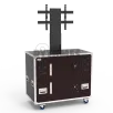 Flight-case OPENROAD® avec élévateur électrique pour écran 40" à 50" + enceintes